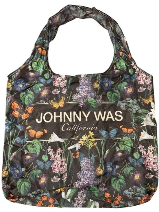 Johnny Was Handbags - NEW Johnny Was - Black Floral & Butterfly Nylon Shopping Bag